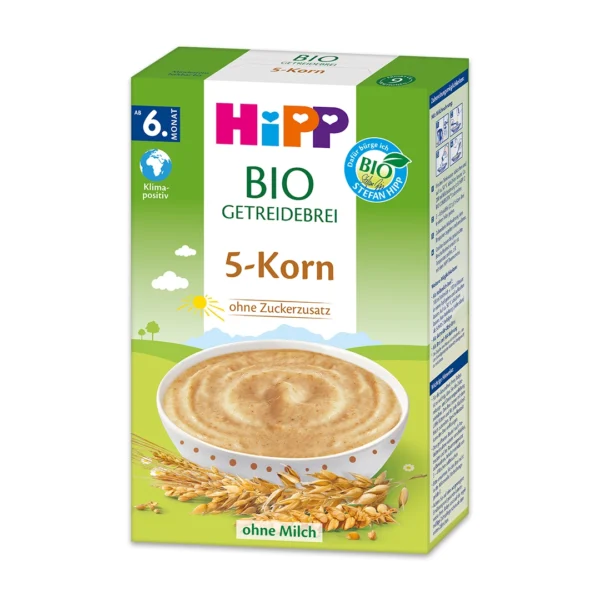 HiPP Organic 5-Grain Cereal Porridge_white background