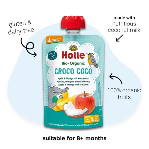 Holle Croco Coco Fruit Pouch