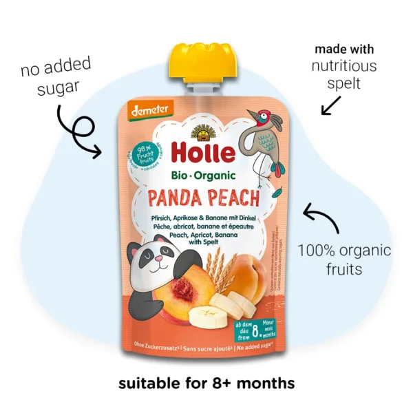 Holle Panda Peach Fruit Pouch