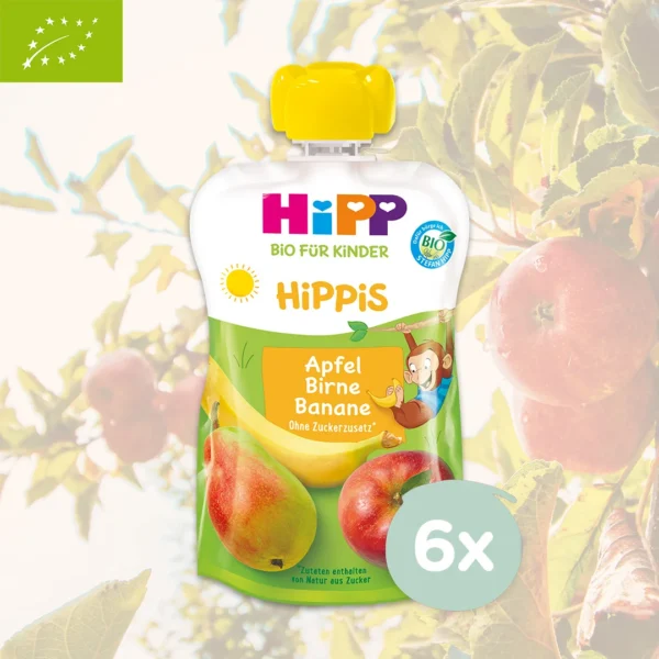 HiPP Apple, Pear & Banana Organic Fruit Pouches