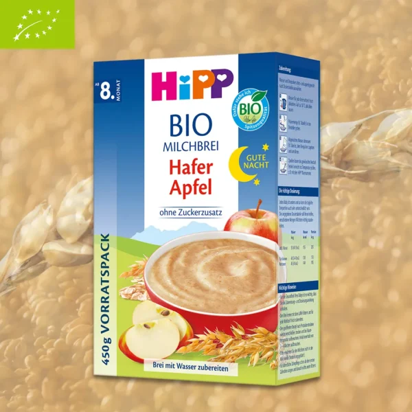 HiPP Organic Good Night Milk Porridge - Oat & Apple