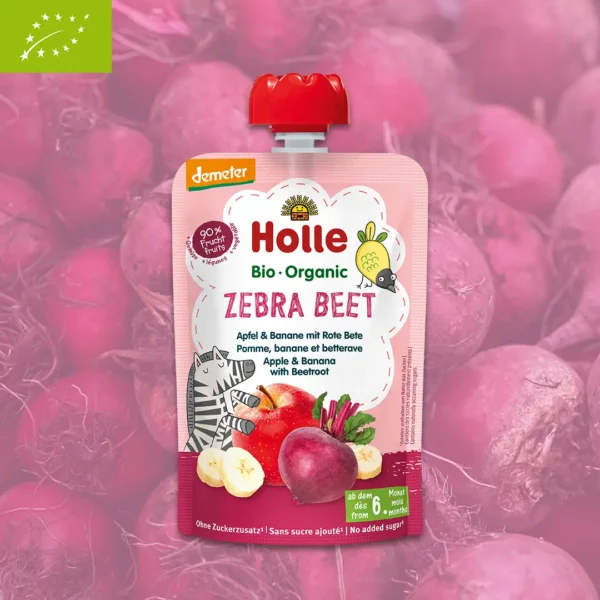 Holle Zebra Beet Organic Vegtable Pouches